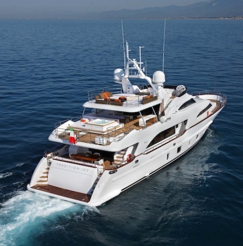 Верфь Benetti представила 31-метровую суперъяхту Tradition 105