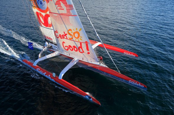 Тримаран Sodebo перед стартом Route du Rhum 2010