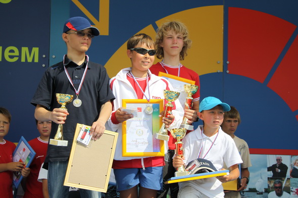 яхт-клуб "ПИРогово", детская парусная школа, регата kinder cup, эм-ка, II место, попов, якушев, зотов, козлов